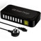 Ziwodiv 8-Port Multi USB Charger Station, USB Charging Hub with LED Display Wall Charger for iPhone 15/14/13 Pro Max/12/11/Xs/8/Plus, iPad, Samsung Galaxy S21/S20, Pixel 6