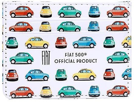 PUCKATOR Etui de Protection sans Contact pour Carte Bancaire Fiat 500-Voiture Rétro Porte-Cartes Adultes Unisexe, Multicolore (Multicolore), Taille Unique