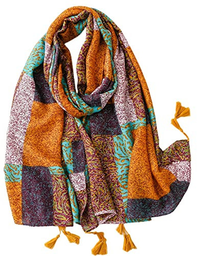 FAIRYGATE Schals für Damen Tuch Damen im Bunter Muster Design Hochwertiger Schal für Frauen Mädchen Halstuch Schal Damenschal 99015