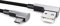 Cable micro USB de nylon de 2 m negro, enchufe en ángulo de 90 grados, cable de carga de USB a micro USB, cable de datos, cable de carga, USB 2.0