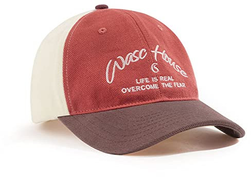 CLAPE Baumwolle Basecap Herren Embroidery Baseball Cap Vintage Cap Damen Freizeit Fitted Kappe Schildkappen Golf Tennis Kappe Red BB10