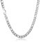 HSWYFCJY Silber Figaro Kette Männer Kette Halskette Edelstahl Herren Ketten Schmuck Halskette für Jungen Geschenk 9mm, 24 Zoll