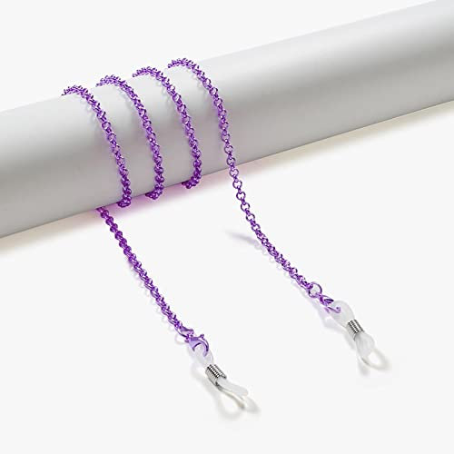Brillenkette Vintage Metallketten Zum Aufhängen Von Brillenketten, Dekoration, Brillenzubehör, Mehrfarbig, Sonnenbrillen, Lanyard, Damen-Halskette, Lila