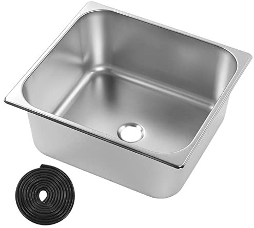 Fregadero para Caravana, Fregadero bajo Cubierta de 330x300x150 Mm, Fregadero de Cocina de Acero Inoxidable 304, Puerto de Drenaje de 40 Mm, para Caravana, Yate, Barco