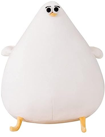 OUKEYI Lustiges Plüsch-Möwenkissen, Simulation, süßes fettes Huhn-Puppenspielzeug, weiches gefülltes Kissen, Huhn-Plüschkissen, Bodenmatte, Kawaii-Festivalgeschenke (26 cm)