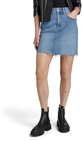 G-Star RAW Damen Viktoria Short Rock Clean Edge, Blau (Sun Faded zee Destroyed D24387-D538-G332), 29