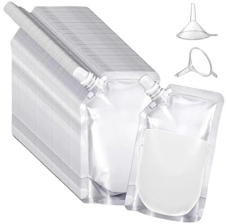 Bolsas para bebidas de jugo, bolsas para bebidas, bolsas desechables para bebidas, bolsas reutilizables, 50 bolsas de agua de viaje, bolsas a prueba de fugas para esconder, bolsas para bebidas para