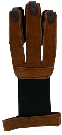 Bearpaw Traditional Schießhandschuh für Recurve und Langbogen XXS bis XXL | Nahtfreie Innenseite und Rindsleder Tips verbinden hohen Tragekomfort mit zuverlässigem Fingerschutz.