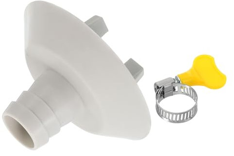 PATIKIL Conector de Manguera de Desagüe para Aire Acondicionado de 25mm, 1 Pieza Conector Universal con Abrazadera, Estilo Blanco 3