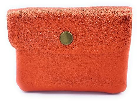 Porte-Monnaie Aponi Cuir irisé (Orange)