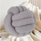 Knotenkissen,Ballkissen, Lammwolle Knoten Kissen,Ultra-Weich Kissen Knoten Handgefertigt,Heimdekoration,Sofa,Bett Kissen Dekoration,Auto,Büro,Deko Aesthetic(Hellgrau /20cm)