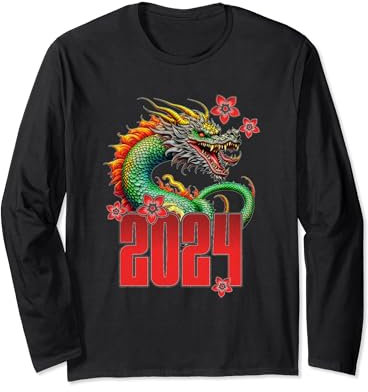 Dragon Nouvel An chinois 2024 Manche Longue