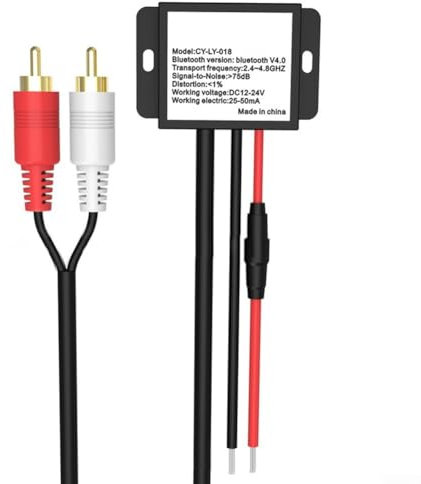 Auto 12V-24V Aux Bluetooth Adapter Modul Musik Empfänger Auto Kit mit 2 für RCA Eingang Aux Audio für Autoradio Stereo Lautsprecher