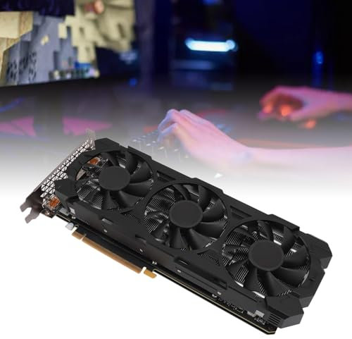 Zunate Schede Grafiche 1080 Ti, Scheda Video GDDR5X da 11 GB 352 Bit con 3 Ventole di Raffreddamento, Uscita HDMI DP, PCI Express 3.0 X16, per Giochi per PC
