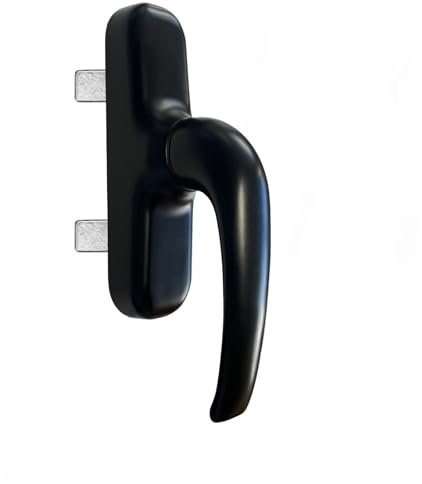 Sivenci - Manilla Practicable | Cremona serie europea | Manilla apertura interior 2 palas | Color Negro | 175 x 34 x 65 | Derecha