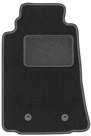 Velours-Fahrermatte passend für Mazda MX-5 III 2005-2015, Graphit, LUX | passend für Cabrio; Velours-Teppich (Polypropylen), ca. 6,5 mm; rutschfest, runde Befestigungen (Typ VLV)
