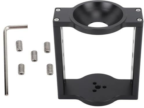 75mm Tripod Head Bowl Riser, Converter Riser Aluminium Half Ball Flat To Bowl Adapter for Video Camera Tripod Fluid Head Rail