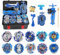 Netoke 10 in 1 Gyros Set, 4D Kampfkreisel Kreisel Battle mit Launcher Gyros, inkl 4 Stück Gyros Accessory Set, Blau