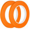 Qrity Masking Tape - 2 Rolls, 15mm x 50m, Orange, Adhesive, Professional for Painting, Decorating, DIY, Arts, Crafts