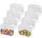Caossuixin 8 Packs Clear Storage Bags for Lego - 35 * 28 * 10cm Large Toy Organiser, PVC Waterproof, Suitable for Building Blocks and Puzzle