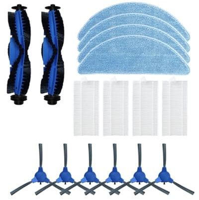 YJMYLTO Compatible con Cecotec Conga 2290 Ultra 05661 Robot Aspirador repuestos Accesorios Cepillo Lateral Filtro Hepa paño de mopa