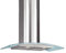 refsta 3333 Wandhaube BOGENHAUBE – 90 cm Glas, Edelstahl, Dunstabzugshaube, 394m³/h, Energieeffizienz D, leise 52-60 dB, LED-Beleuchtung, Drucktasten