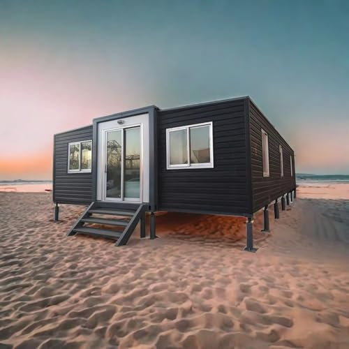 Villa prefabbricata di lusso, 6,1 e 12,2 m, casa container espandibile prefabbricata, pieghevole, portatile, mobile