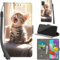 Handyhülle für Samsung Galaxy A51 / M40S Hüllen Premium Leder Case Klappbar Wallet Magnet Kartenfach Standfunktion Schutzhülle kompatibel mit Samsung A51 Cover,Katze