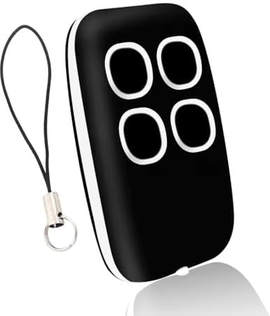 Telecomando Cancello Universali, Rolling Code e Codice Fisso 280-868 MHz, 4 in 1 multifrequenza, telecomando cancello compatibile con più di 90 marche, telecomando universale 433MHz (Bianco)