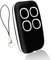 Telecomando Cancello Universali, Rolling Code e Codice Fisso 280-868 MHz, 4 in 1 multifrequenza, telecomando cancello compatibile con più di 90 marche, telecomando universale 433MHz (Bianco)