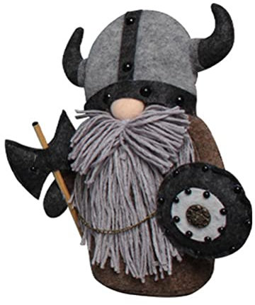 MRSTORY Viking Warrior Plüschpuppe, Tapfere Zwergdekoration, Perfektes für Wohnkultur, Büro, mit Abnehmbar (A)
