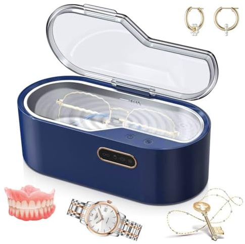Ultraschallreiniger Schallreiniger für Brillen,24W Brillenreinigungsgerät Ultrasonic Cleaner mit 4 Modi 45kHz Ultraschallreinigungsgerät Brille 450ml Ultraschallbad Ultraschallgerät für Brillen, Uhren