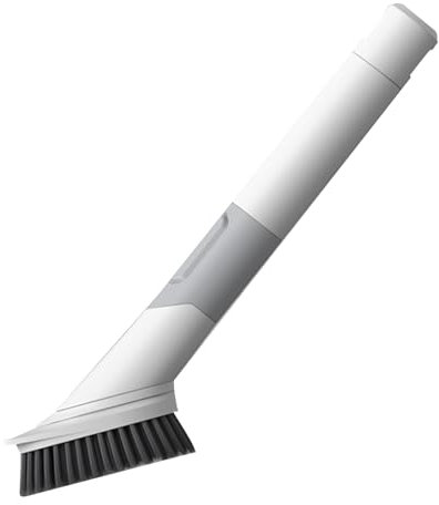 4-in-1 Spülbürste mit Spülmittelspender, 4 Verschiedenen Ersatzköpfen, Bürste, Schwamm, Vlies & TPR Befüllbare Spülbürste für Geschirr, Töpfe, Küchenspülen Reinigung, Mit Aufhänger (23x11x4 cm) Weiß