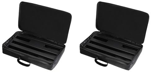 Mocturnity 2X Gitarren-Effekt-Pedalboard-Tasche, Gitarren-Pedalboard-Tasche, Pedalboard-Tasche, Tragetasche, Koffer, Gepolsterte Tasche für Gitarrenteile