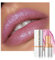 Glitzer Lippenstift Pink, Nourishing Lipliner mit Metallic Finish, Long Lasting Shine, Multi-use Lipstick Wasserfest, Smooth Cremige Textur, Hochpigmentiert Not-stick Cup Lipgloss Makeup für Frauen-04