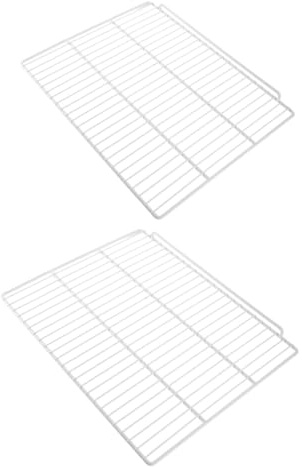 ORFOFE 2 piezas Estantes Divisorios Metálicos para Frigorífico Rejilla de Malla Ventilada Organizador de Congelador Resistente Panel Separador Horizontal para Almacenamiento