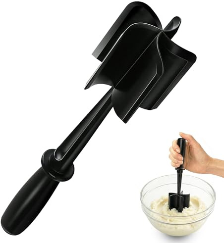 Palvihome Meat Chopper - Heat Resistant Nylon Mince Masher for Ground Beef, Hamburger and Turkey - Non-Stick Ground Meat Chopper and Mince Meat Masher Kitchen Tool