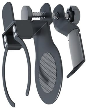 Ijksbehjf 2 in 1 360°Swivels Cup Tray Cup Holder with Headsets Hook Durability Aluminum Clamp Mount Fit for 5-50mm Thick Desks Adjustable Under Desk Headsets Holder
