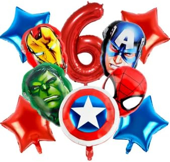 Avengs Geburtstagsdeko – Luftballons Deko Geburtstag Kinder, Komplettset für Kindergeburtstag und Mottoparty (6)