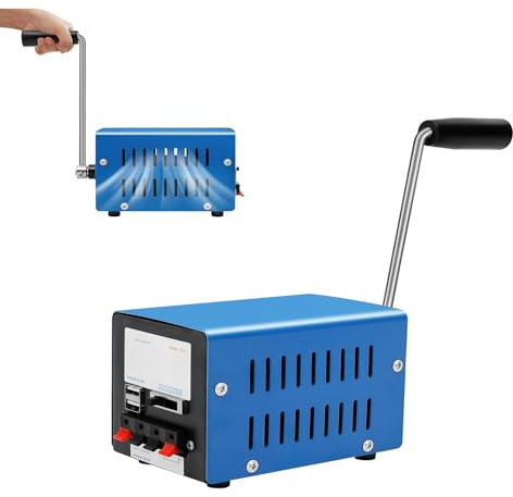 Kurbel Powerbank, 20W Handkurbel Generator Kurbelgenerator Mini Generator Powerbank Kurbel Kurbel Ladegerät