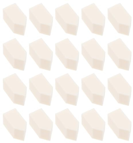 MAJORMENCH 50 Pièces D'éponges à Poudre Jetables en Latex Synthétique Blanc pour Maquillage, Légères et Faciles à Transporter, pour Estomper le Fond de Teint en Zones Étroites