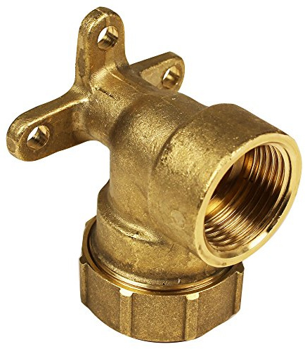 Messing Schraubfitting für PE-Rohr Wandwinkel mit IG 3/4''IG x 25mm, schwere Ausführung mit DVGW Prüfzeichen