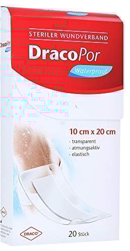 DRACOPOR waterproof Wundverband 10x20 cm steril 20 Stück