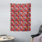 ABAKUHAUS marokkanisch Wandteppich, Oriental Wellig Natur aus Weiches Mikrofaser Stoff Waschbar ohne Verblassen Digitaldruck, 110 x 150 cm, Rot Türkis