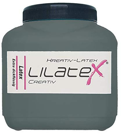 Lilatex 1 Liter farbiges extra-dickflüssiges Flüssiglatex/Farblatex/Latexmilch - extra-Dickes Naturlatex (Schwarz)