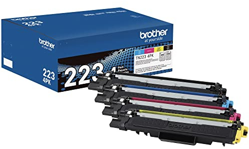 Brother Genuine TN223 4PK, Standard-Yield Toner Cartridge, Four Pack