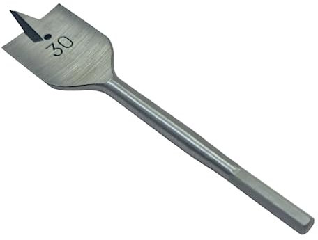 Flat Wood Drill Bit Carbon Steel Spade Paddle Bits for Woodworking, Nylon Storage Pouch Included (30mm - 152mm)