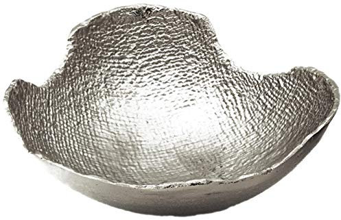 matrasa Dekoschale Abstract - Aluguss Schale Silber - Dekoration Dekoteller 26 cm