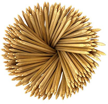 Natural Bamboo Skewers - (200 Pack) 5.5 Inch Wooden Skewers, Kebab Sticks, Skewers for Fruit Kebabs - Double Sided Short Skewers Great For Cocktail Food