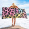 Surwin Strandhandtuch Mikrofaser, Leopard Drucken Strandtuch Sommer Strandtücher Schnelltrocknend Sand Proof Saugfähig Handtücher Handtuch für Reise Strand Schwimmen Sport (Gradient,75x150cm)